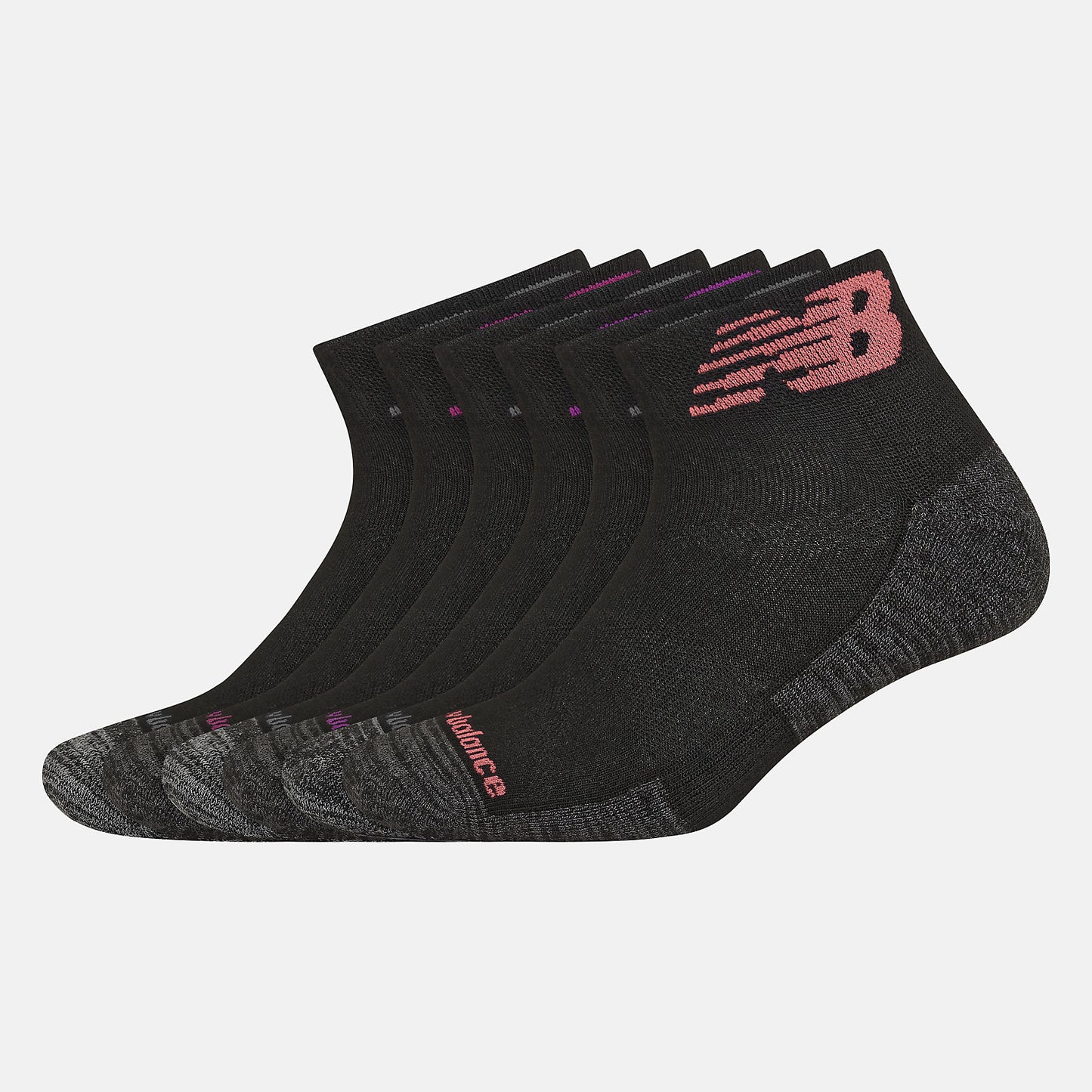 Performance Cushion Quarter Socks 6 Pack | New Balance Accessories - Women / Men