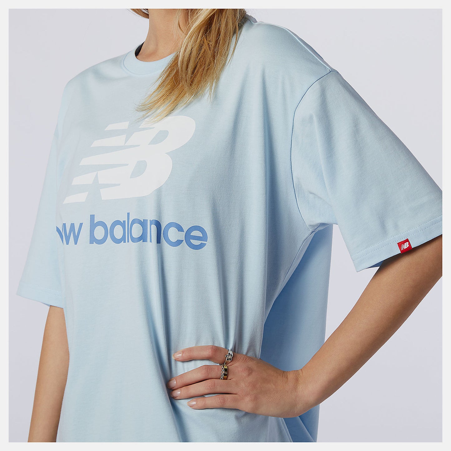 NB Essentials Stacked Logo Tee | New Balance Clothing - Women