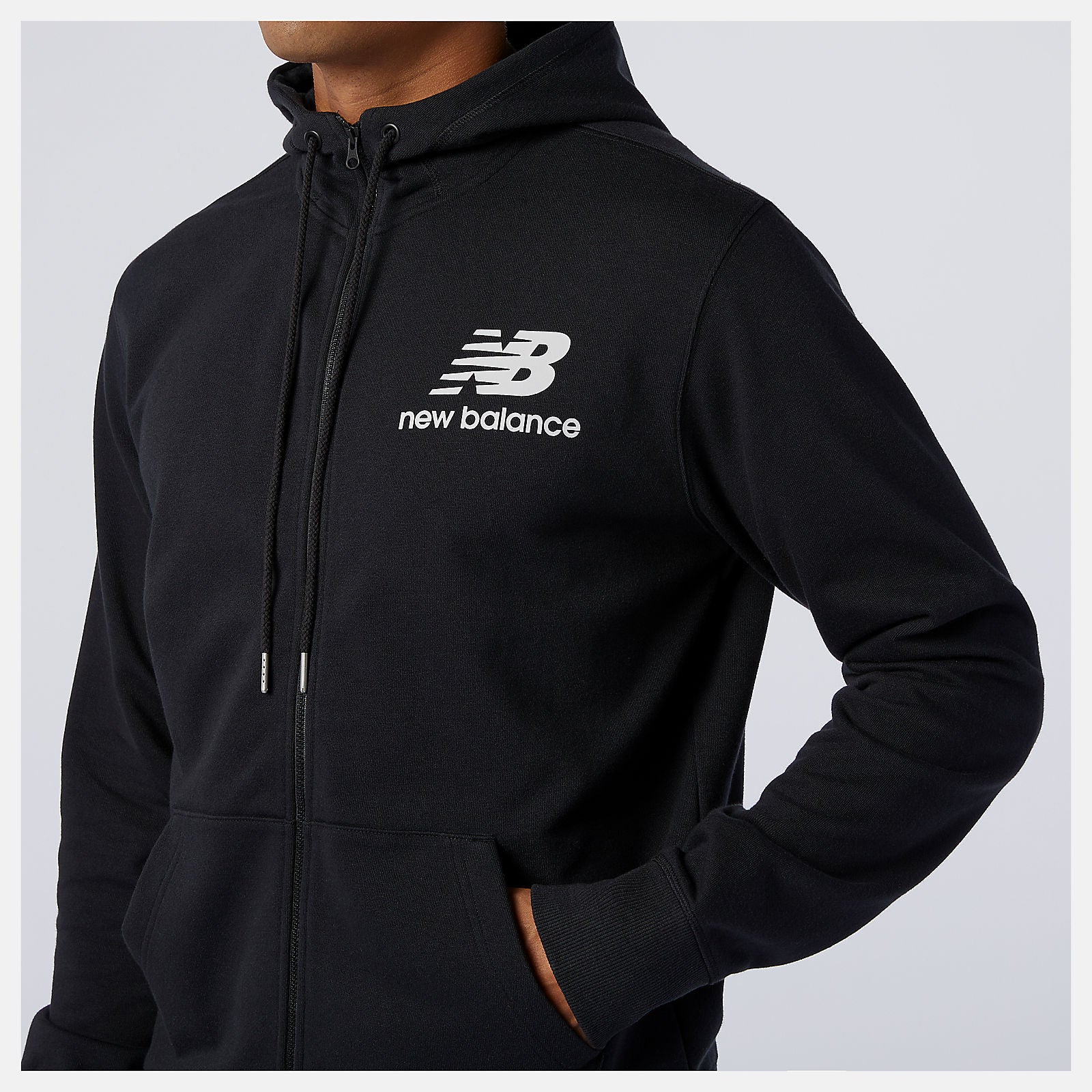 New Balance Hot sale - NB Essentials Stacked Full Zip Hoodie