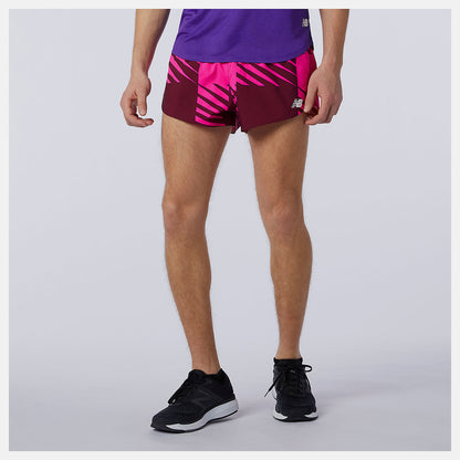 Printed Fast Flight 3 inch Split Short | New Balance Clothing - Men