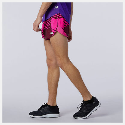 Printed Fast Flight 3 inch Split Short | New Balance Clothing - Men