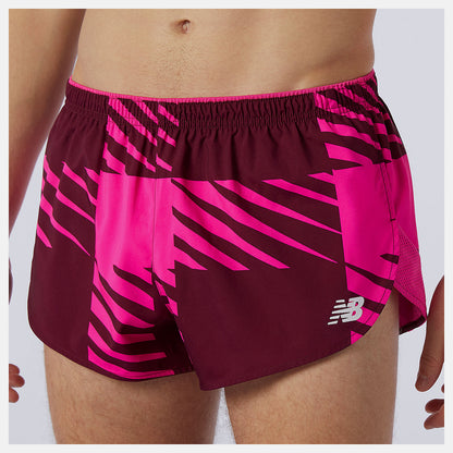 Printed Fast Flight 3 inch Split Short | New Balance Clothing - Men