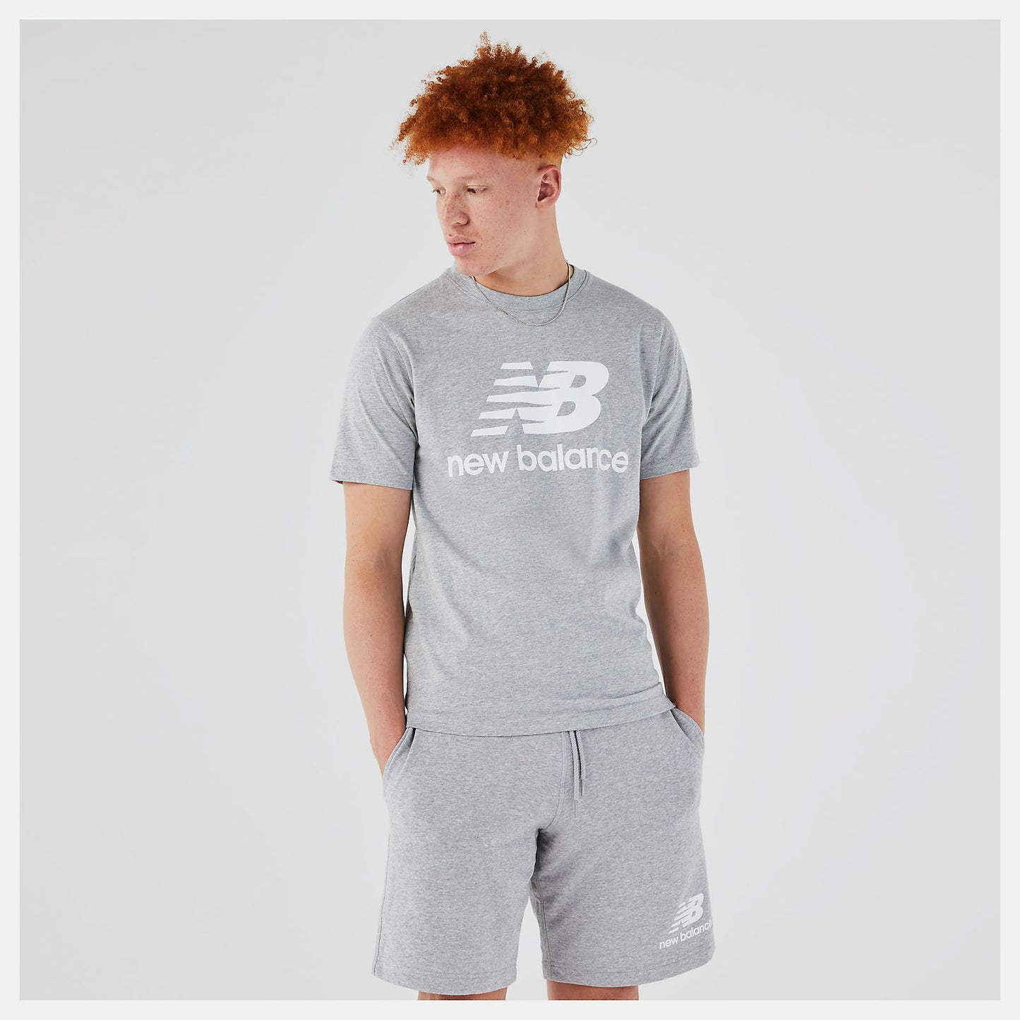 New Balance Hot sale - Essentials Stacked Logo Tee