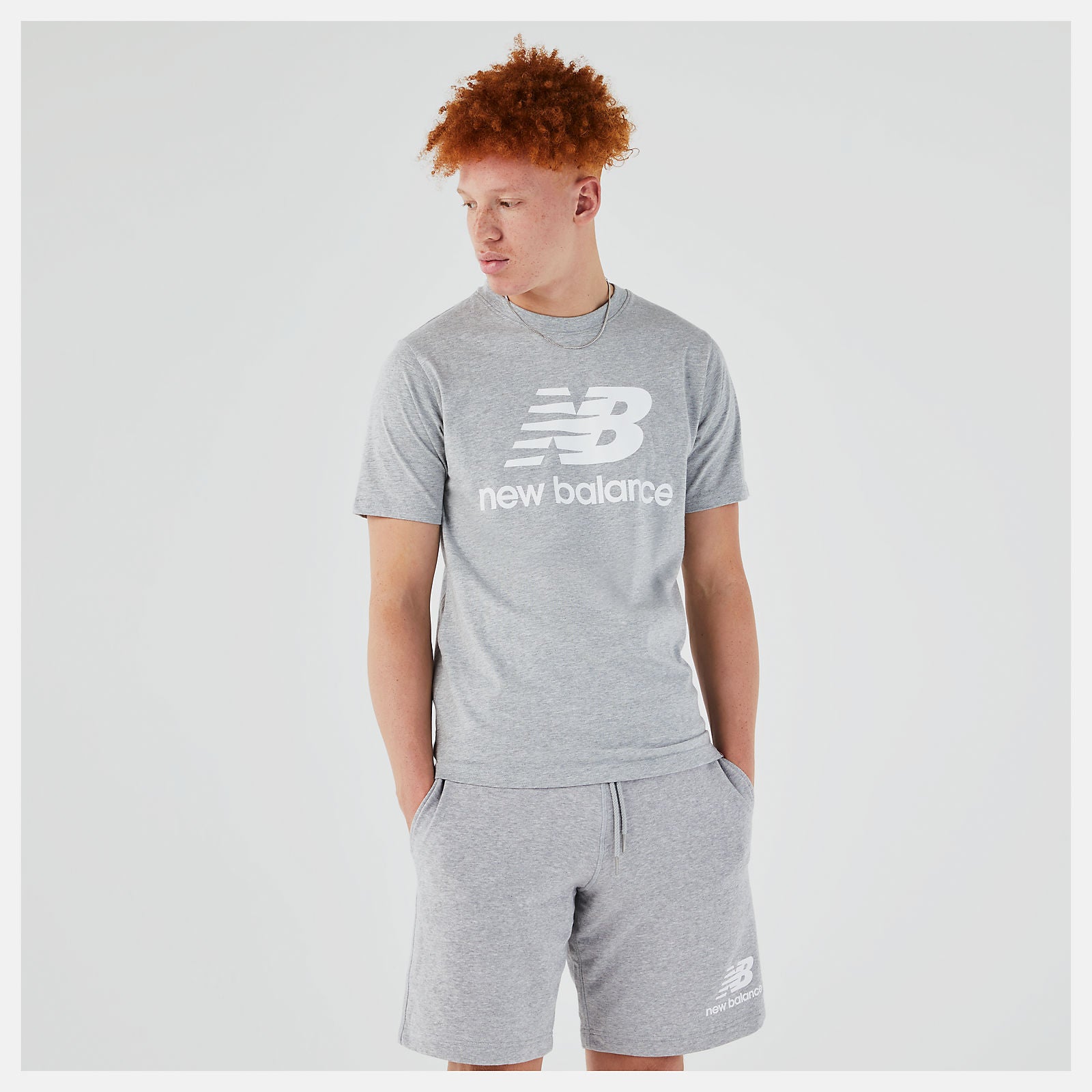 New Balance Hot sale - Essentials Stacked Logo Tee