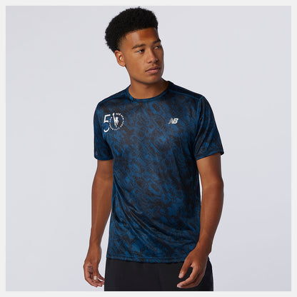 NYC Marathon Printed Impact Run Short Sleeve | New Balance Clothing - Men