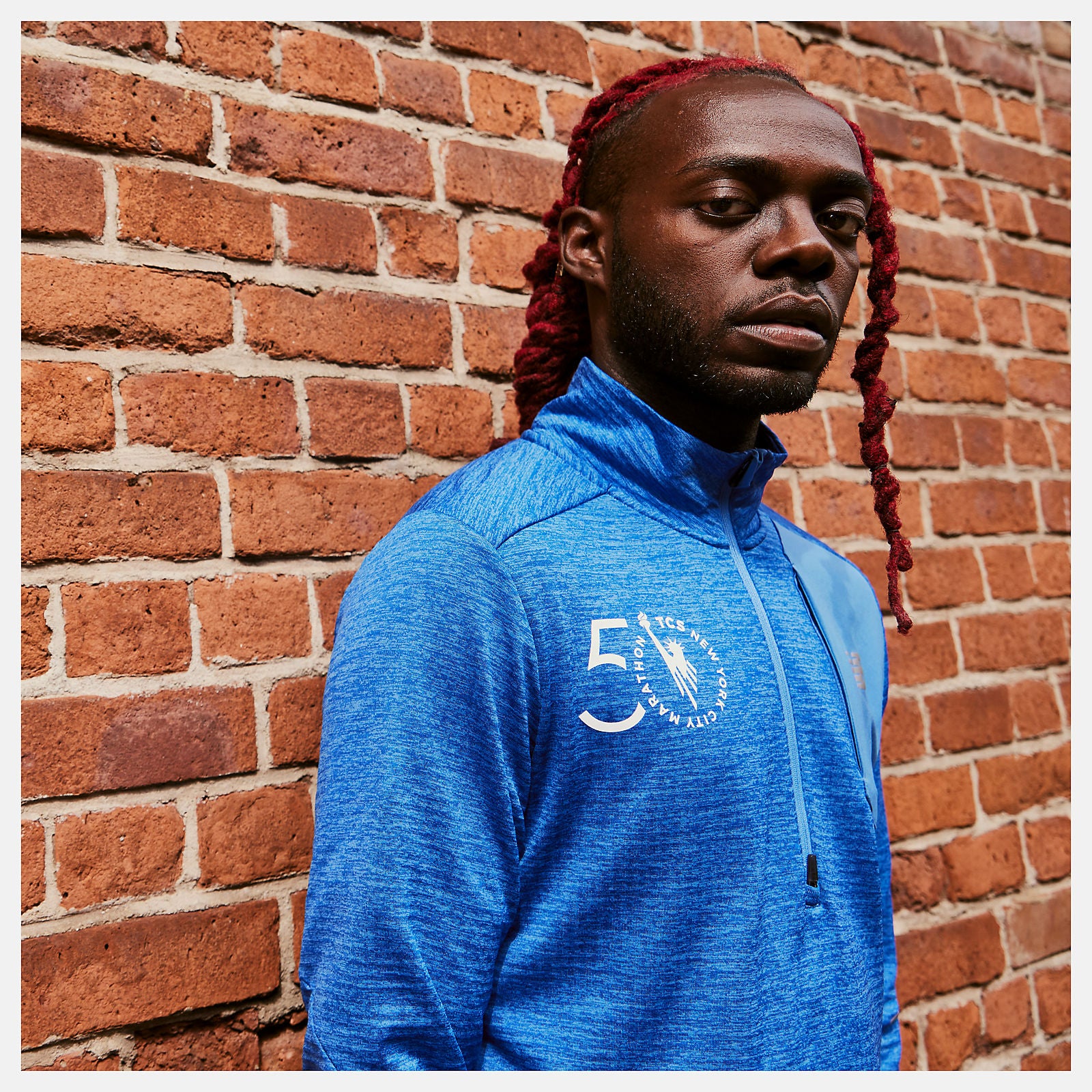 New Balance Hot sale - NYC Marathon Impact Run Grid Back Half Zip