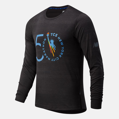 NYC Marathon Q Speed Fuel Jacquard Long Sleeve | New Balance Clothing - Men
