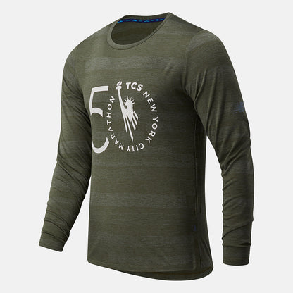 NYC Marathon Q Speed Fuel Jacquard Long Sleeve | New Balance Clothing - Men