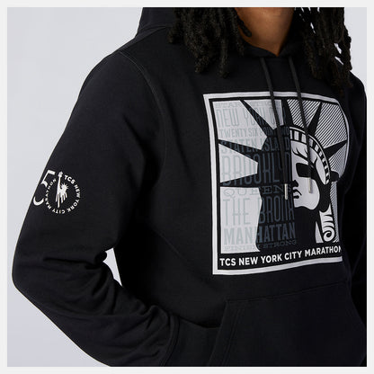 NYC Marathon Essentials Stacked Logo Po Hoodie | New Balance Clothing - Men