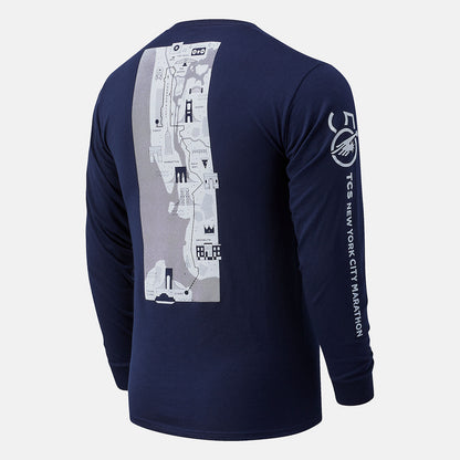 NYC Marathon Map Long Sleeve | New Balance Clothing - Men