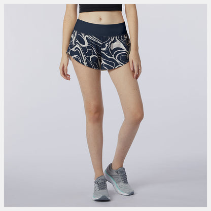 Printed Impact Run Short 3 Inch | New Balance Clothing - Women