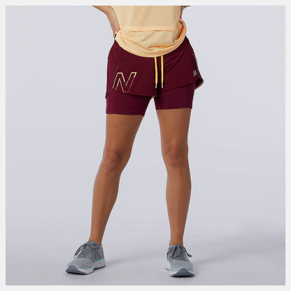 Printed Impact Run 2 In 1 Short | New Balance Clothing - Women