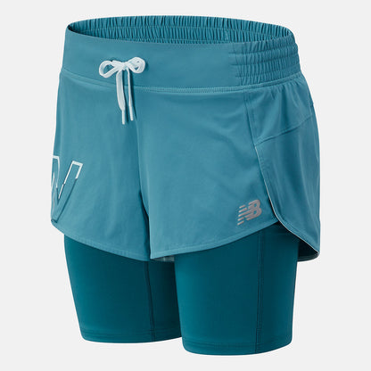 Printed Impact Run 2 In 1 Short | New Balance Clothing - Women