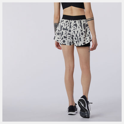 Relentless 2 In 1 Short Printed | New Balance Clothing - Women