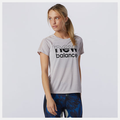 Printed Impact Run Short Sleeve | New Balance Clothing - Women