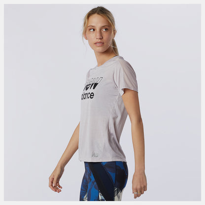 Printed Impact Run Short Sleeve | New Balance Clothing - Women