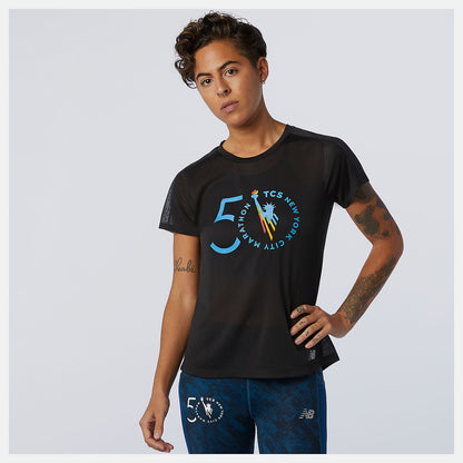 NYC Marathon Impact Run Short Sleeve | New Balance Clothing - Women