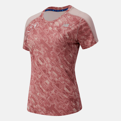 NYC Marathon Printed Impact Run Short Sleeve | New Balance Clothing - Women