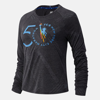 NYC Marathon Q Speed Fuel Jacquard Long Sleeve | New Balance Clothing - Women