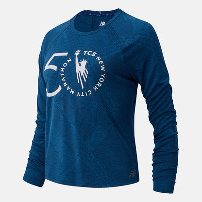 NYC Marathon Q Speed Fuel Jacquard Long Sleeve | New Balance Clothing - Women