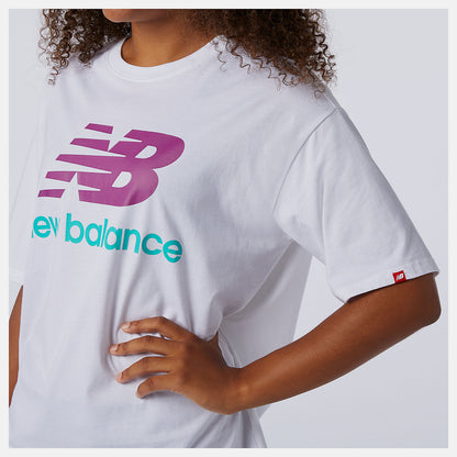 NB Essentials Stacked Logo Tee | New Balance Clothing - Women