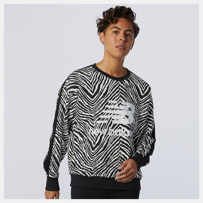 NB Athletics AOP Animal Print Crew | New Balance Clothing - Women
