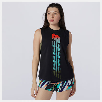 Relentless Cinched Back Graphic Tank | New Balance Clothing - Women