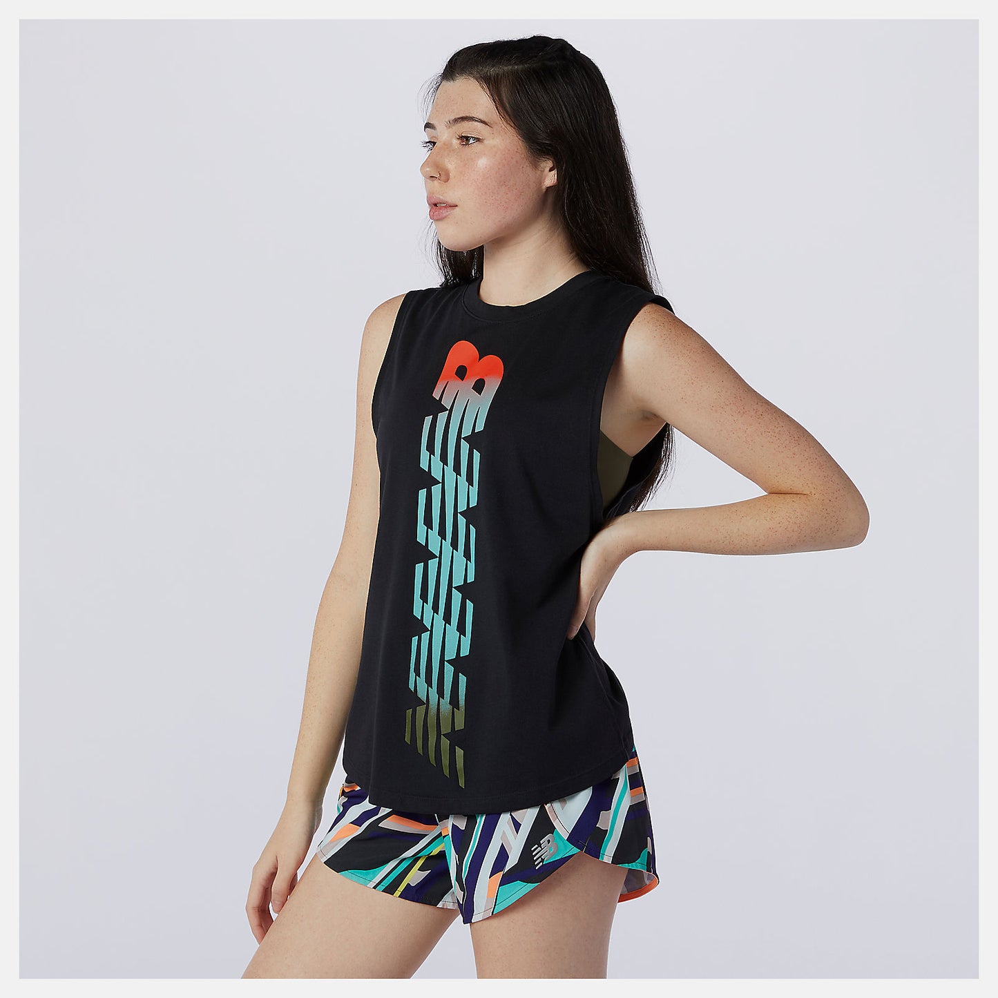 New Balance Hot sale - Relentless Cinched Back Graphic Tank