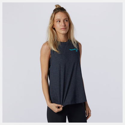 Relentless Cinched Back Graphic Tank | New Balance Clothing - Women