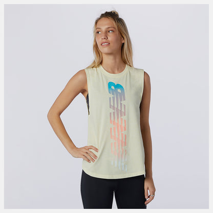 Relentless Cinched Back Graphic Tank | New Balance Clothing - Women