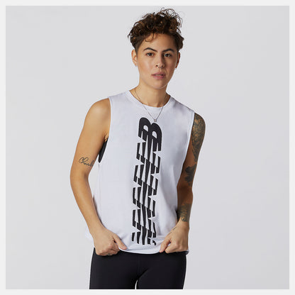 Relentless Cinched Back Graphic Tank | New Balance Clothing - Women