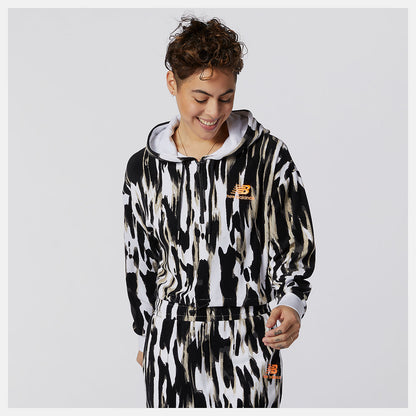 NB Athletics Collide Printed Terry Hoodie | New Balance Clothing - Women