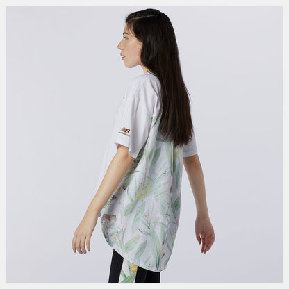NB Essentials Botanical Knit Woven Mix Tee | New Balance Clothing - Women