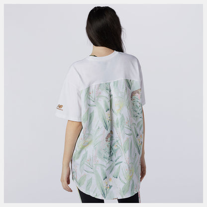 NB Essentials Botanical Knit Woven Mix Tee | New Balance Clothing - Women